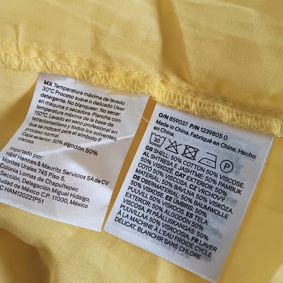 H&M Juliet Sunny Yellow Smocked Off The Shoulder Balloon Sleeve Midi Maxi Dress - Picture 5 of 8